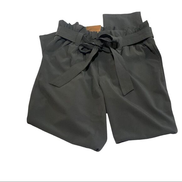 32 Degrees Black Paper Bag High Waist Trousers - Picture 5 of 7